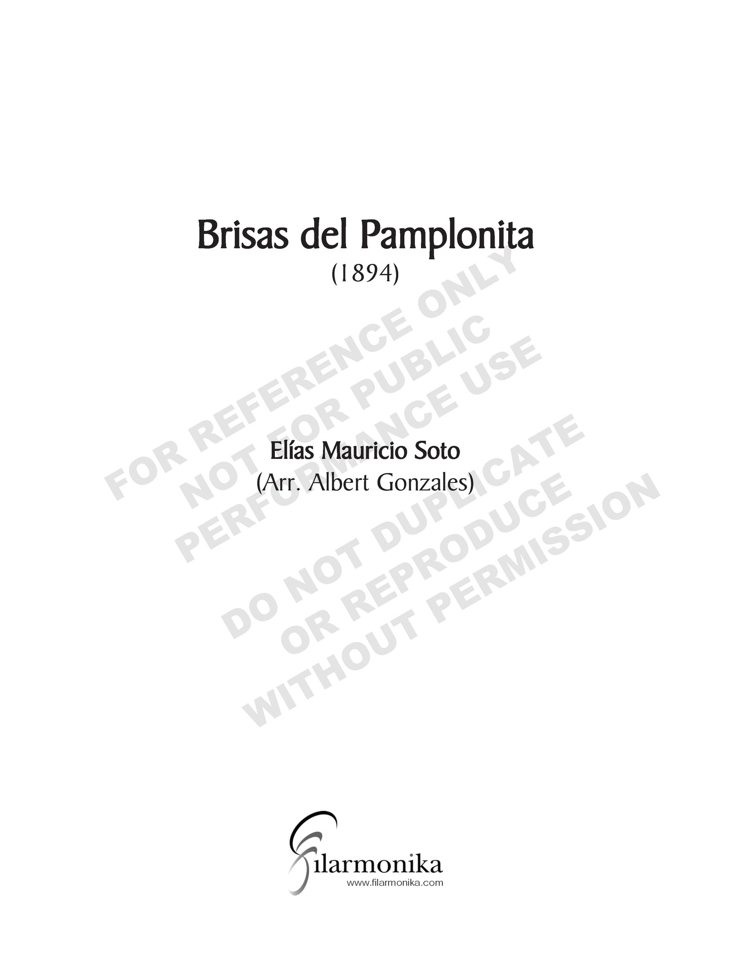 Brisas del Pamplonita (arr. Gonzales)