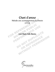 Chant d'amour, for voice and orchestra