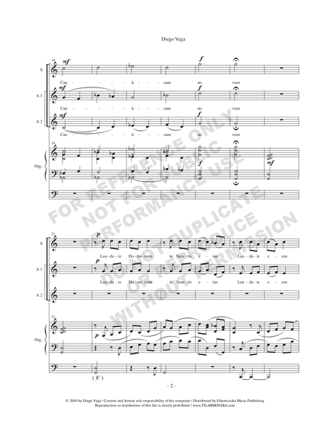 Canticum Novum, for choir and organ
