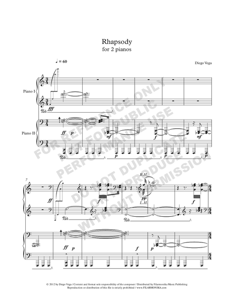 Rhapsody, for 2 pianos