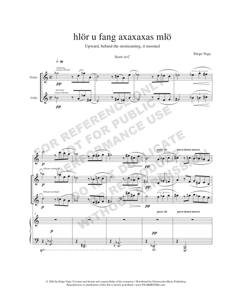 hlör u fang axaxaxas mlö, for clarinet, violin, cello, and piano