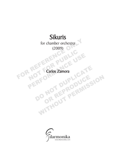 Sikuris, for chamber orchestra