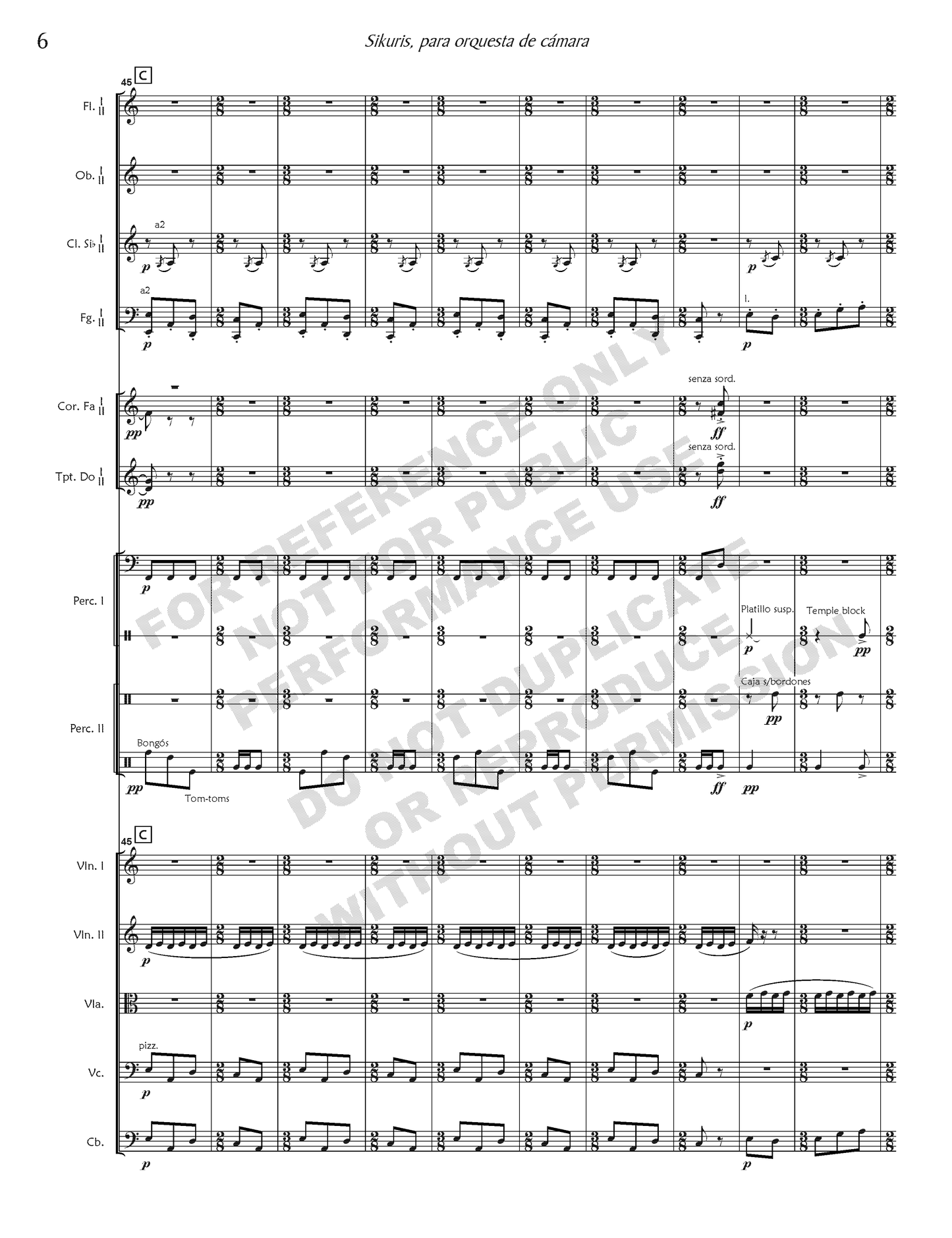 Sikuris, for chamber orchestra